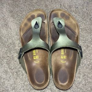 Green Metalic Birkenstock Gizeh